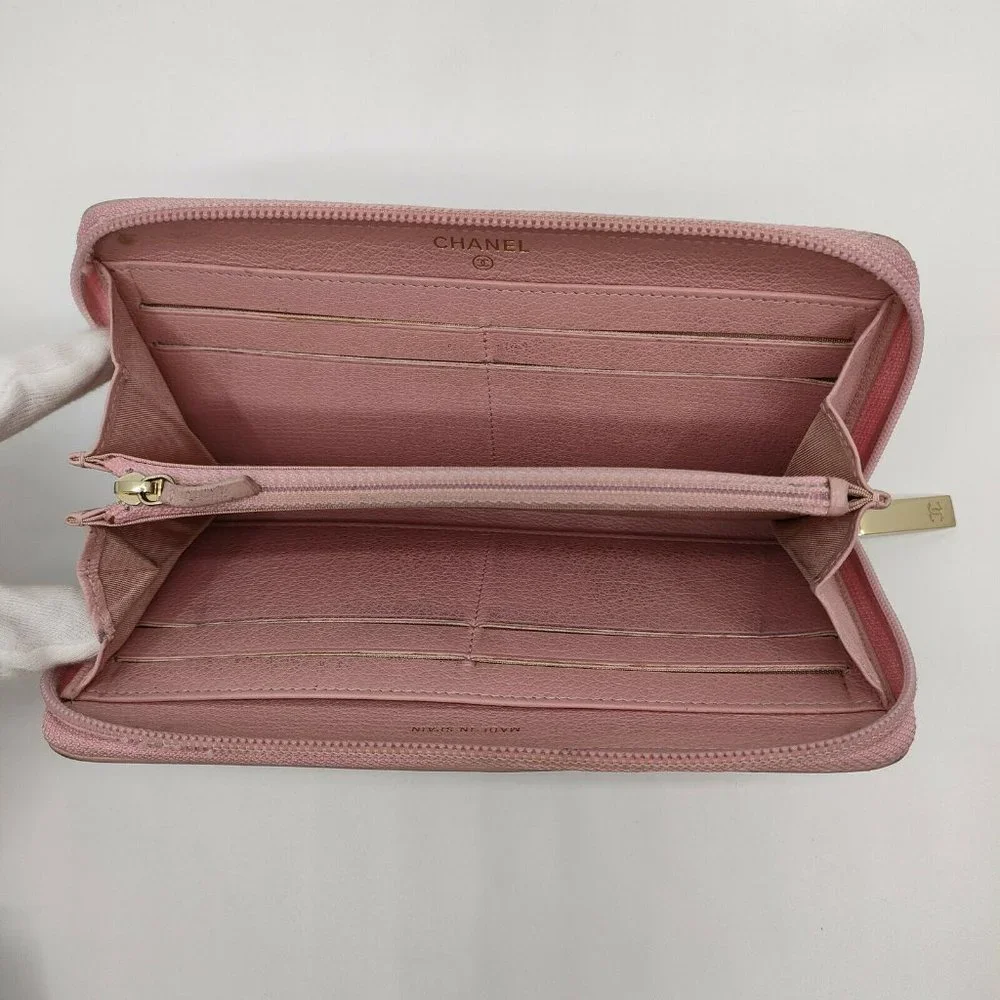 Chanel Zippy Wallet Coco Mark Pinks Leather - Picture 5 of 9